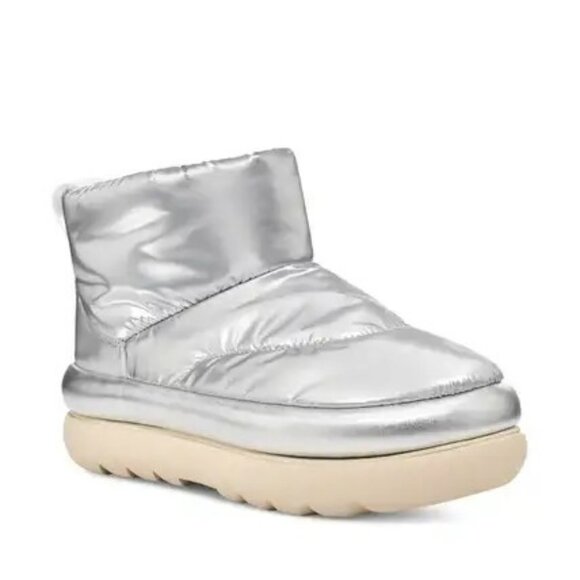 NEW - UGG Classic Maxi Mini Bootie -METALLIC SILVER - RARE - NWOB